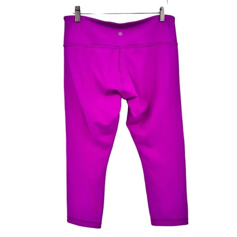 Lululemon Wunder Under Crop Reversible Leggings Tender Violet / Black‎ Size 10